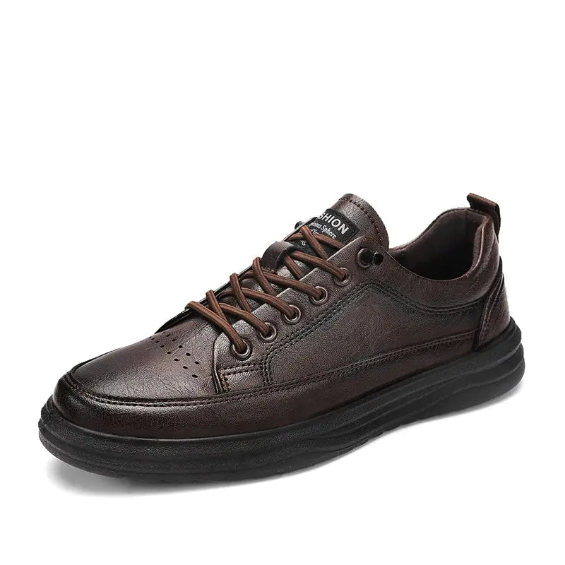 Men's Casual Leather Sneakers and Work Shoes