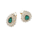 Teardrop Cluster Evening Clip On Earrings