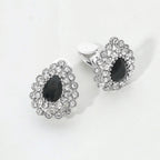 Teardrop Cluster Evening Clip On Earrings