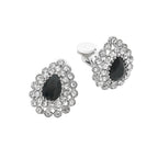 Teardrop Cluster Evening Clip On Earrings