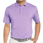 New Stylish Striped Print Short Sleeve Polo Shirt