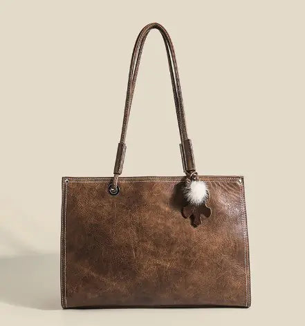 Large Capacity Shoulder Tote Bag, Stylish Handbag