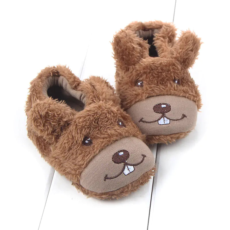 Cute Plush Coral Fleece Baby Shoes for Newborns