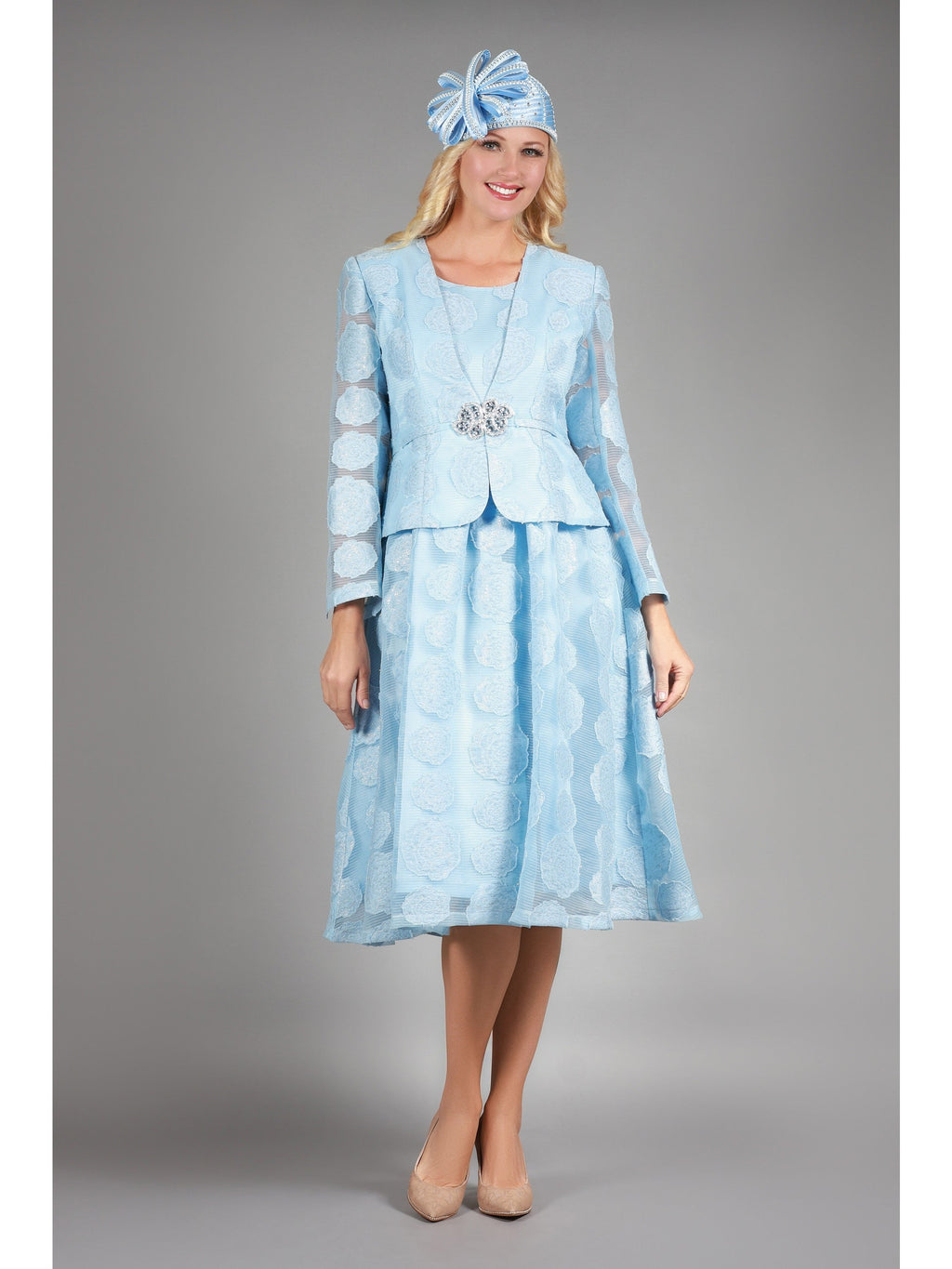 Giovanna 2pc Rose Organza A-line Bolero Jkt Dress, Style D1345