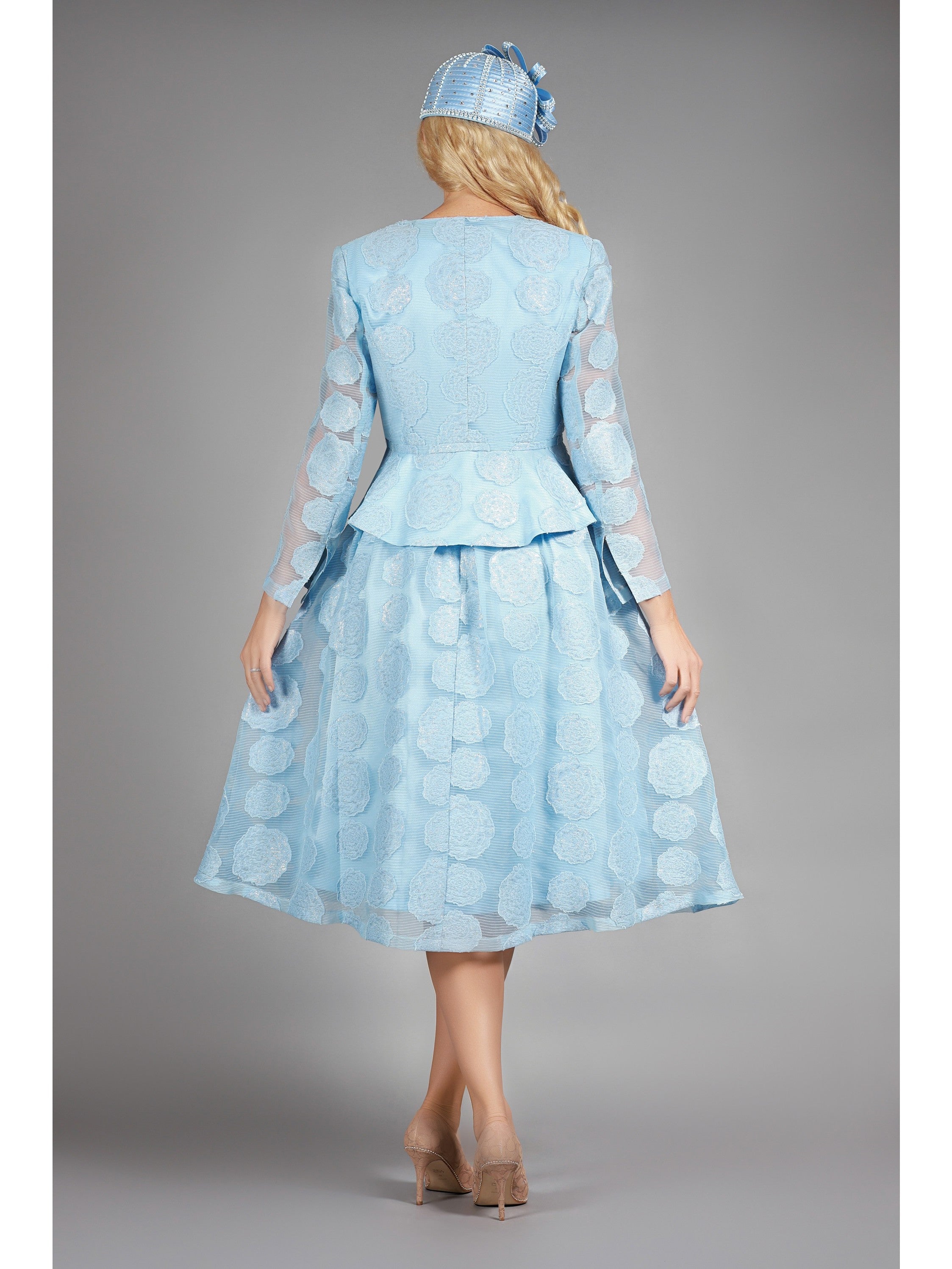 Giovanna 2pc Rose Organza A-line Bolero Jkt Dress, Style D1345