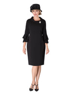 Giovanna Draped Collar Bell Sleeve Shift Dress, Style D1518
