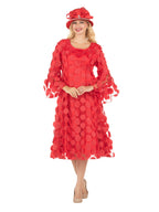 Giovanna Bell Slv A-line Drs w/ Circular Petals Decor-Plus, Style D1650W