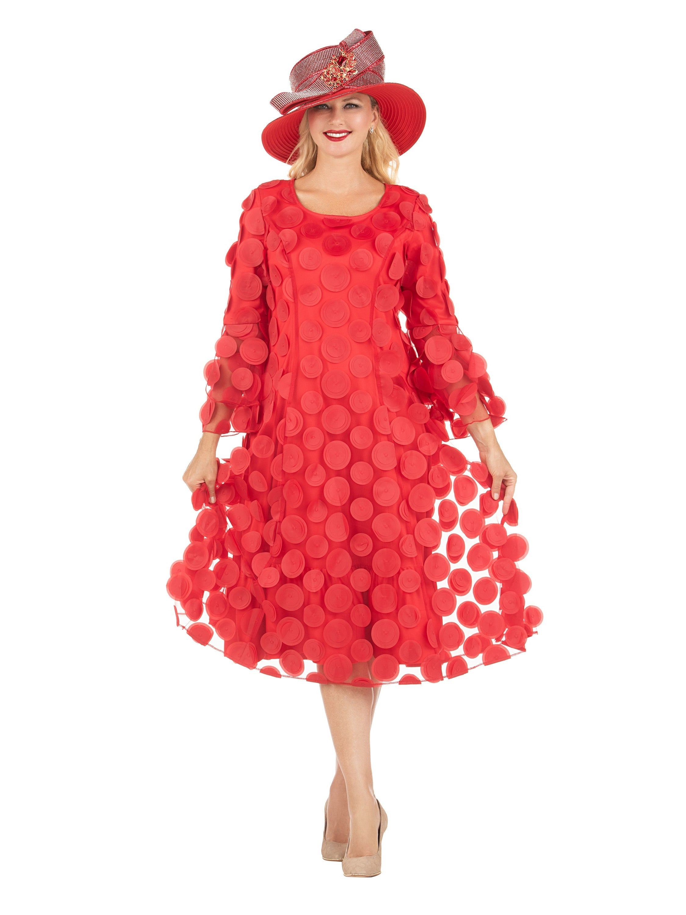 Giovanna Bell Slv A-line Drs w/ Circular Petals Decor-Plus, Style D1650W