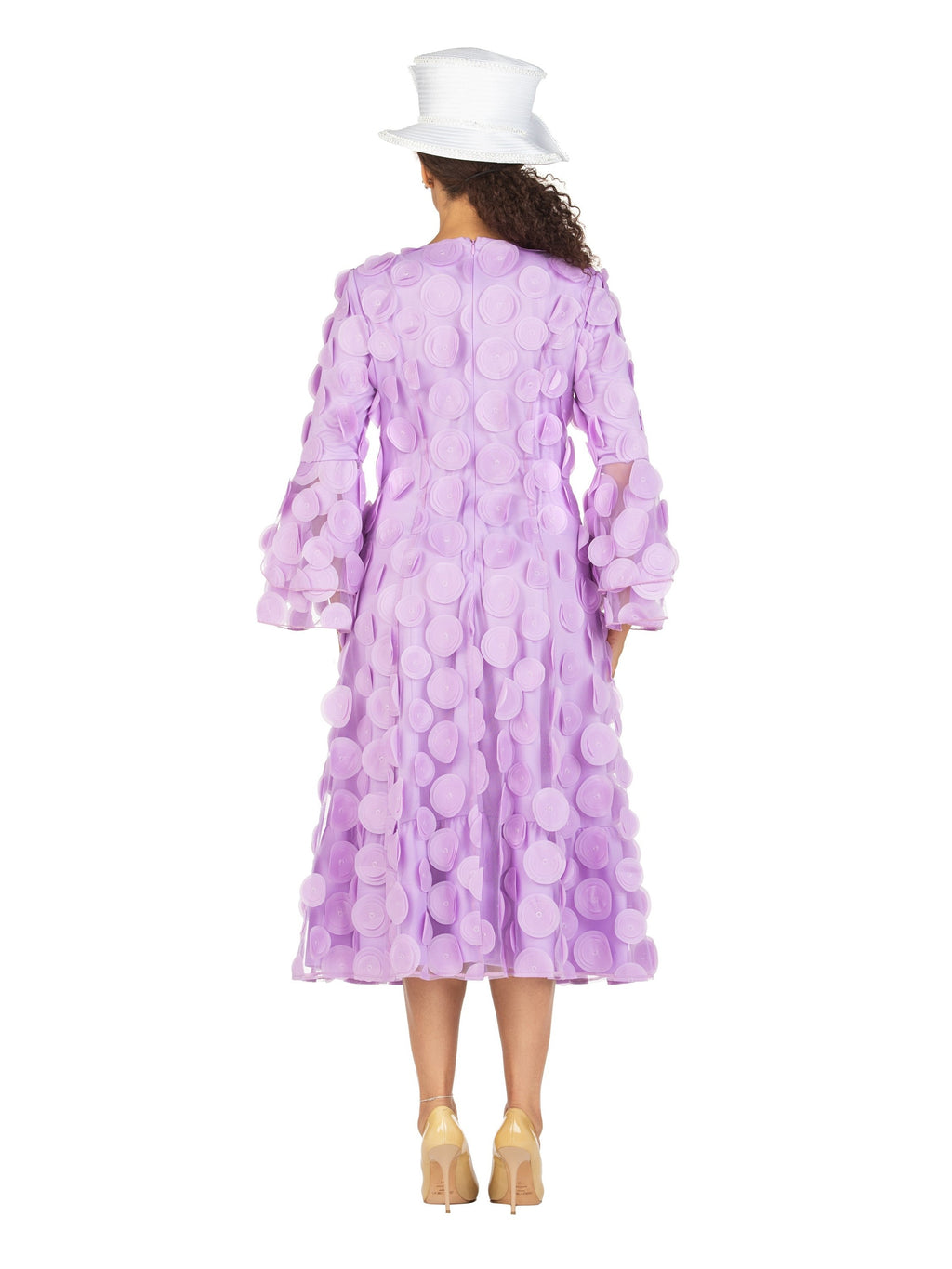 Giovanna Bell Slv A-line Drs w/ Circular Petals Decor-Plus, Style D1650W