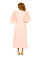 Giovanna Ruffle Puff Sleeve Maxi Dress with Butterfly Belt, Style D1677