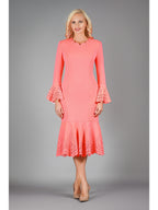 Giovanna Scuba Drs w/ Scallop Neckline, Cutouts & Stones, style D1680