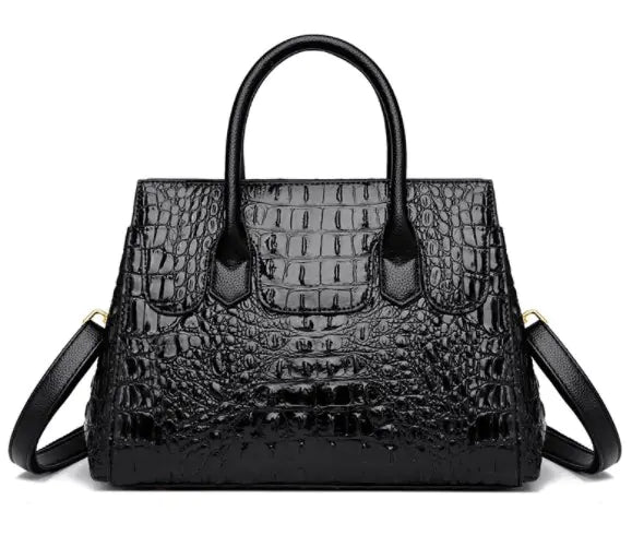 Chic Crocodile Embossed Handbag