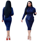 Two-Piece Dress with Long Sleeve and Bow Detail