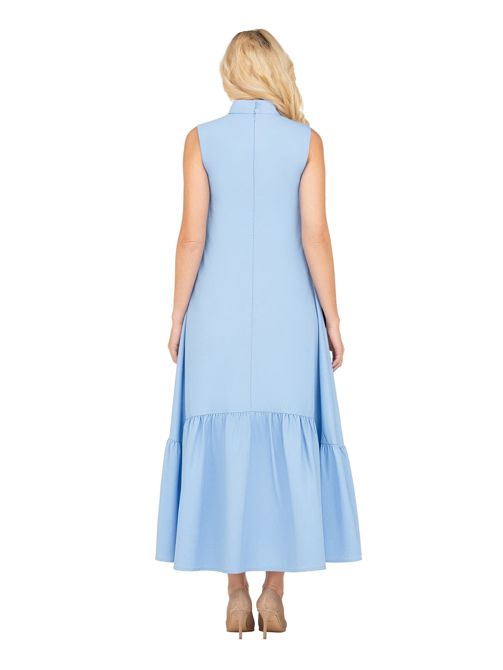 Giovanna Luxury Flare Dress with Handcrafted Floral Detail, Style DP2457