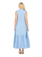 Giovanna Luxury Flare Dress with Handcrafted Floral Detail, Style DP2457