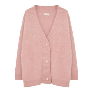 Women's White Mohair Cardigan Sweater for Fall/Winter