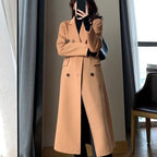 Mid-Length Loose Slim Fit Woolen Coat