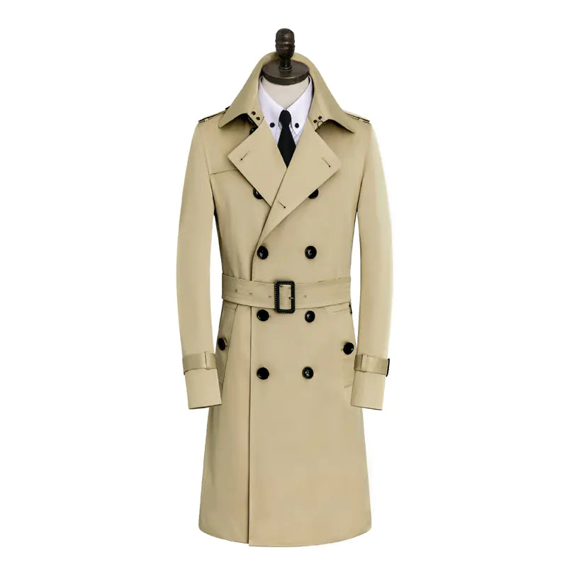 Men's Waterproof Long Slim Windbreaker for Autumn/Winter