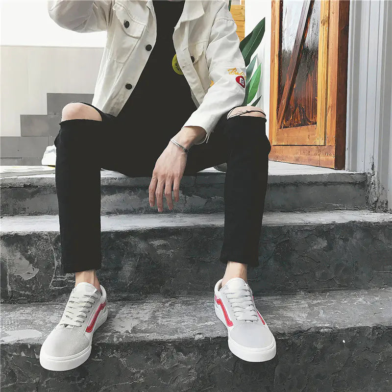 Spring Low-Top Canvas Shoes for Men in Three Colors