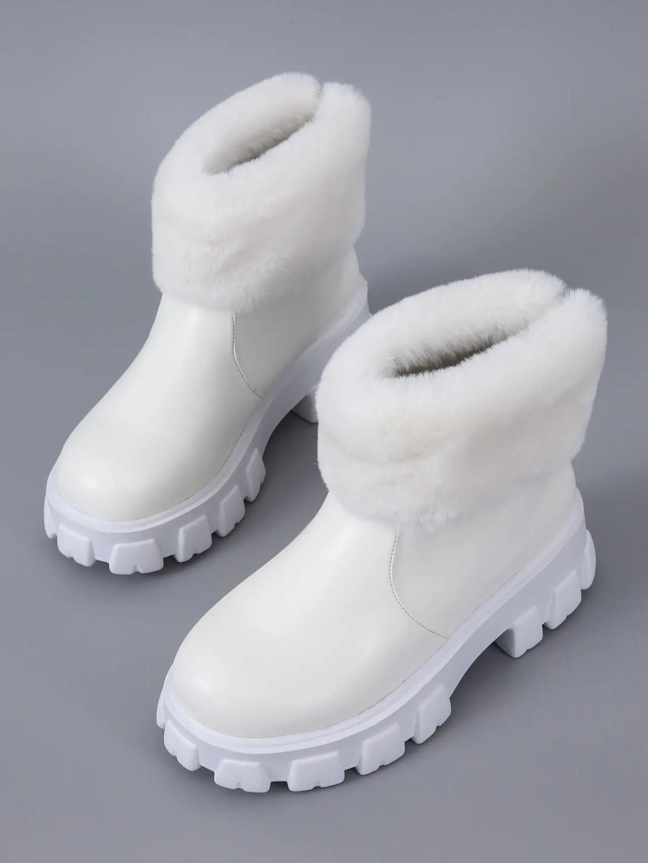 Thick-Soled Hairy Martin Boots for Women