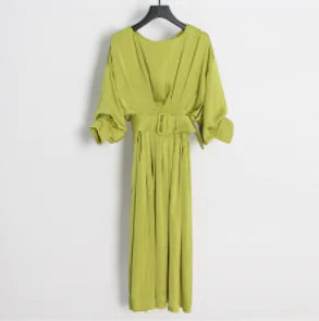 Chic French Style Midi Dress