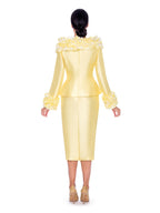 2pc Dbl-brstd Suit w/ Floating Flower Petals-Plus
