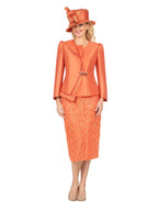 2pc Silky Twill Jkt + Sequined Lace Skirt Suit