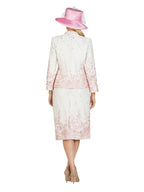 Giovanna 3pc Floral Print Brocade Peplum Jkt Skt Suit-Plus, Style G1154W