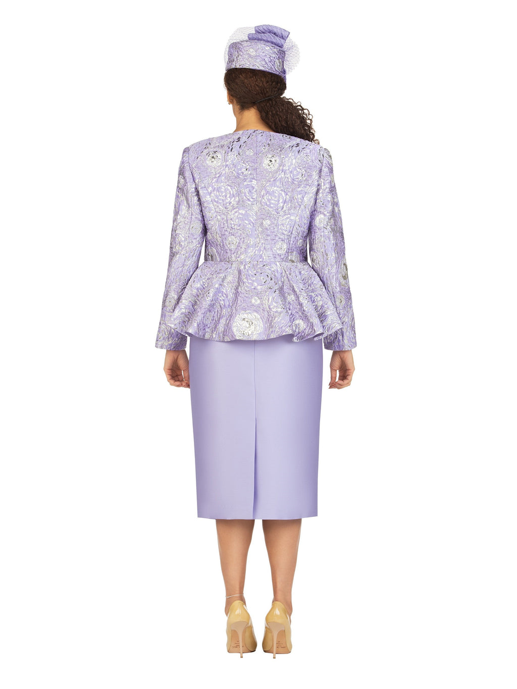 Giovanna 3pc Brocade&Crkl Satin Peplum Skt Suit-Plus, Style G1181W