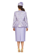 Giovanna 3pc Brocade&Crkl Satin Peplum Skt Suit-Plus, Style G1181W