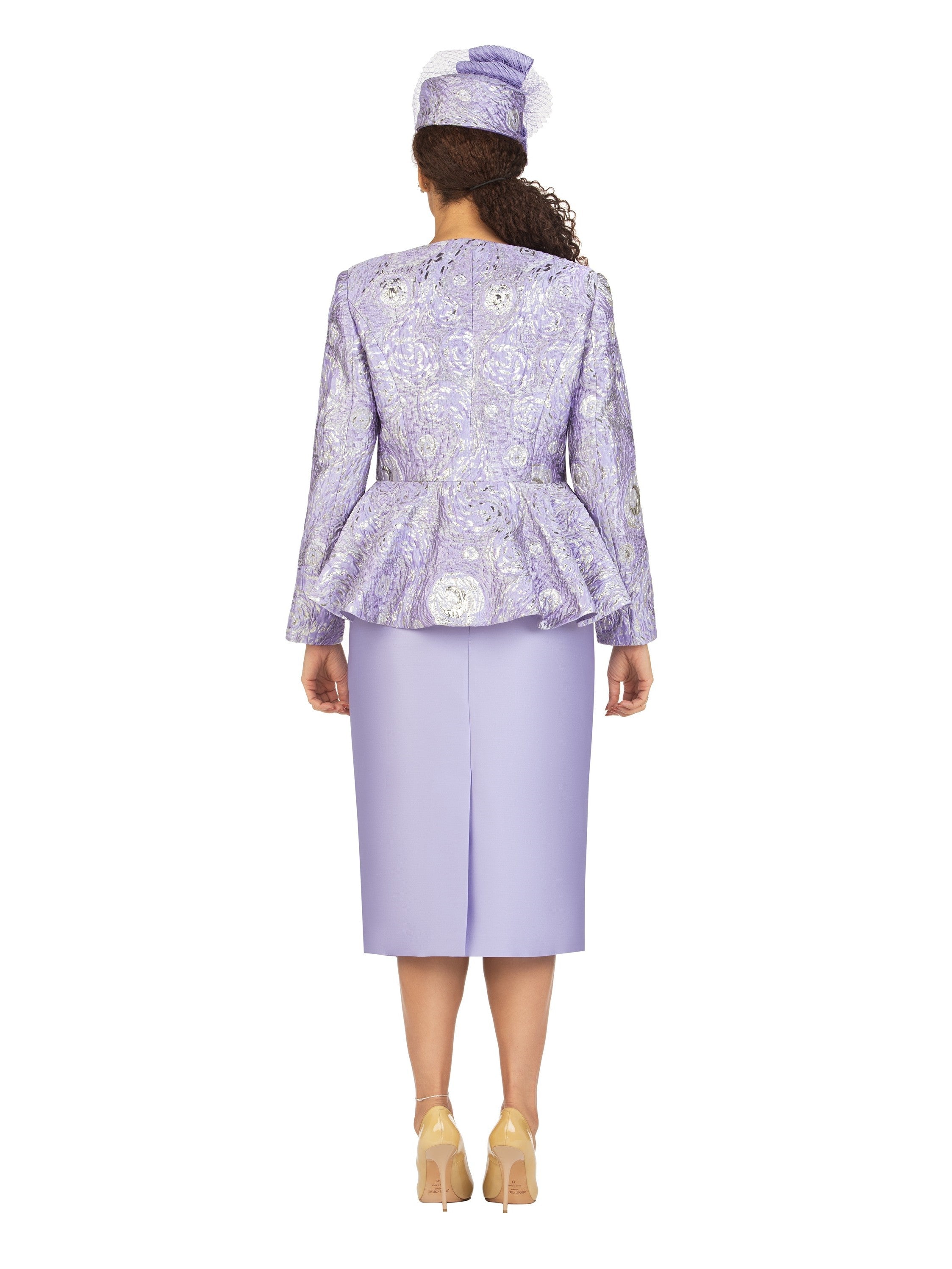 Giovanna 3pc Brocade&Crkl Satin Peplum Skt Suit-Plus, Style G1181W