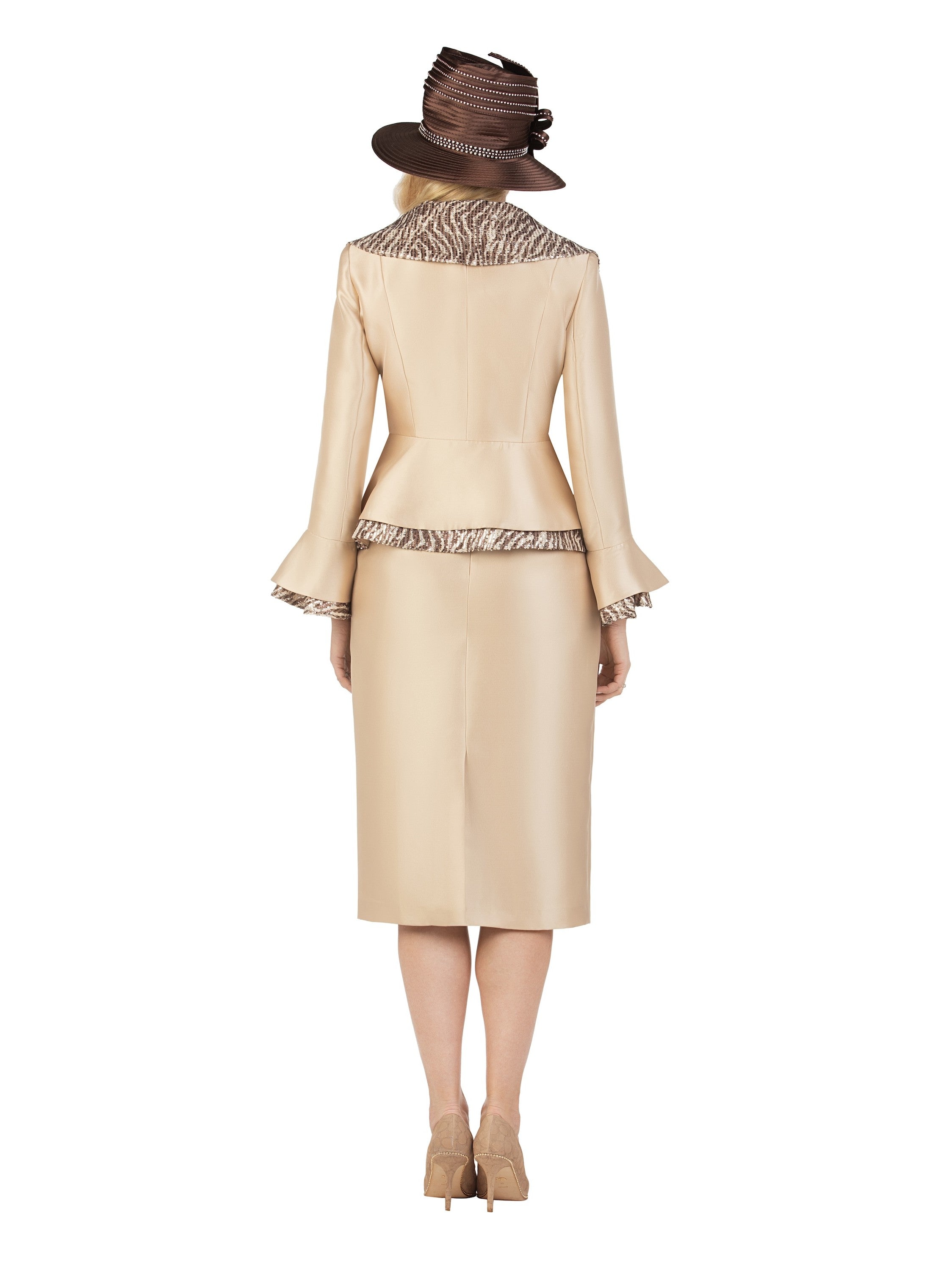 2pc Shawl Collar Uneven Jkt Sweep Skt Suit-Plus