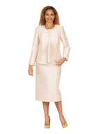 Giovanna 3pc Silky Twill Skt Suit w/ Meteoric Stones-Plus, Style G1227W
