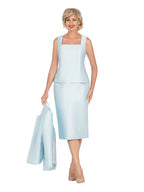 Giovanna 3pc Silky Twill Skt Suit w/ Meteoric Stones-Plus, Style G1227W