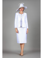 Giovanna 3pc Silky Twill Skt Suit w/ Meteoric Stones-Plus, Style G1227W