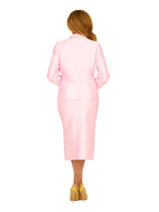 Giovanna 3pc Silky Twill Skt Suit w/ Cutouts & Stones-Plus, Style G1316W