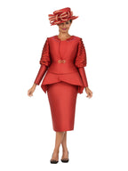 Giovanna 3pc Suit w/ Puff Slv&Sculpted Peplum Jkt-Plus, Style G1338W