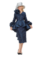 Giovanna Sculpted Elegance Floral Lace 2pc Skirt Suit, Style G1345