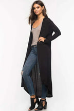 Long Sleeve Hooded Long Thin Coat