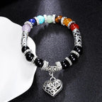Colorful Chakra Yoga Energy Bracelet with Crystal Beads