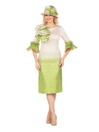 Giovanna Metallic Brocade Ruffle-Shoulder Sheath Dress, Style D1678