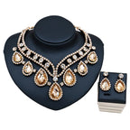 Vibrant Royalty - Colorful Exaggerated Necklace and Earring Set Made for a Queen