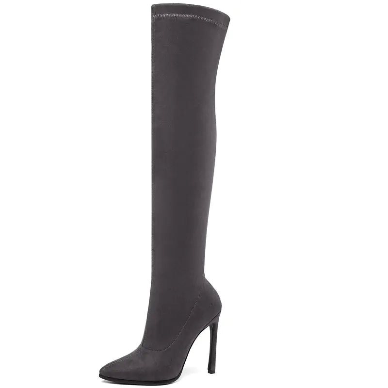 Sleek Over-Knee Stiletto Boots
