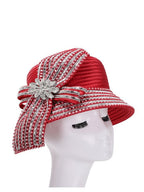 Giovanna Small Brm Hat w/ Massive Rhinestones Decor, Style HR2214