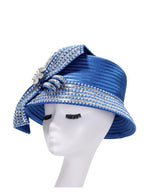Giovanna Small Brm Hat w/ Massive Rhinestones Decor, Style HR2214