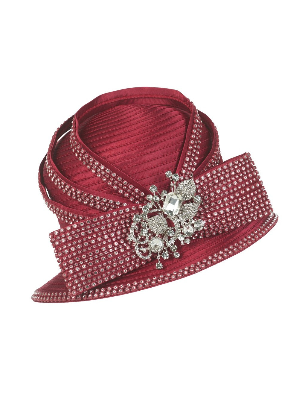 Giovanna Small Brim Hat w/ Rhinestone Decor, style HR22129