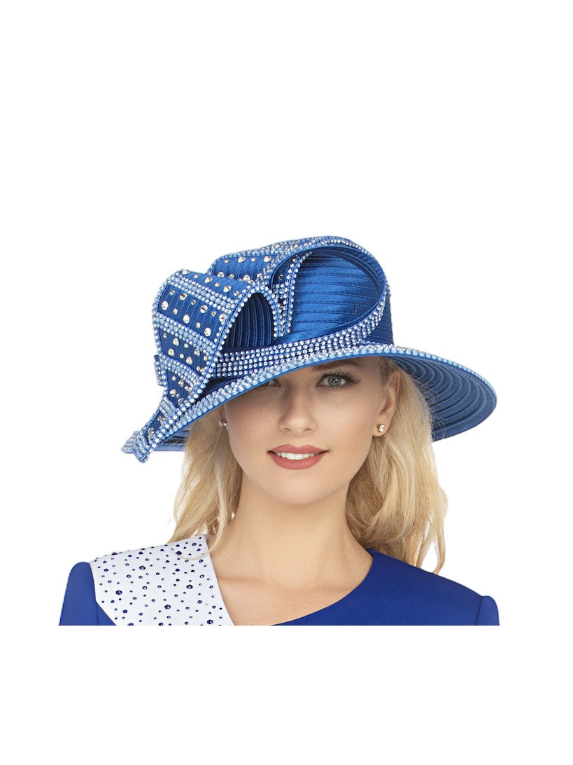 Giovanna Wide Brim Hat w/ Rhinestone Decor, Style HR22130