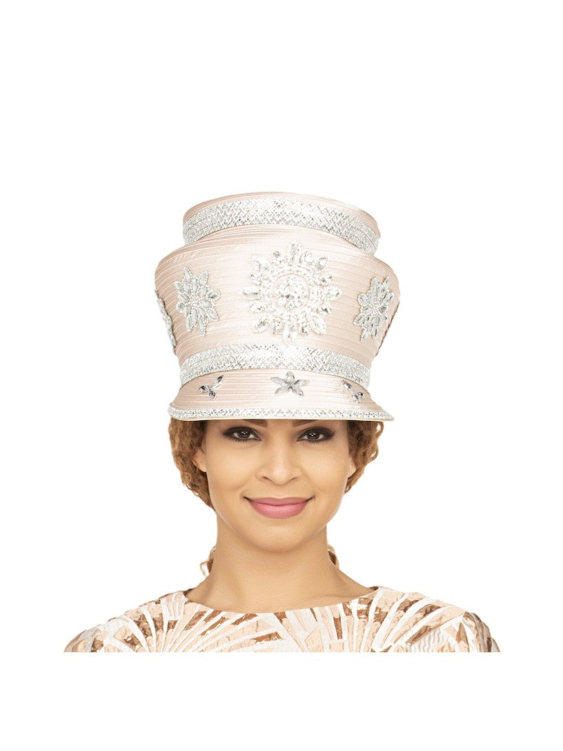 Giovanna Rhinestone Patches Embellished Round Hat, Style HR22149