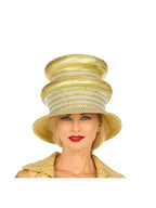Giovanna Dazzling Triple-Tier Rhinestone Church Hat, Style HR22161