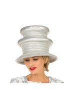 Giovanna Dazzling Triple-Tier Rhinestone Church Hat, Style HR22161